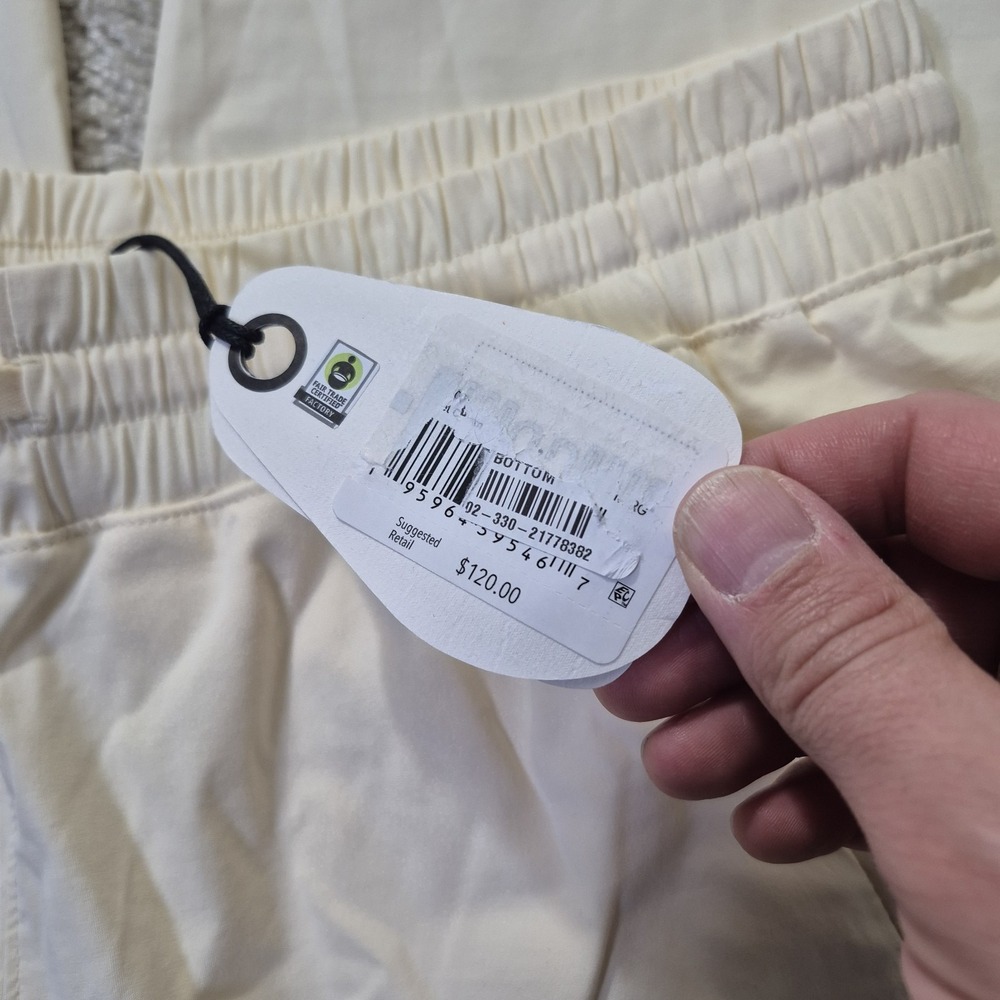 Prana Send Off Pants Womens Medium Yellow Wide Leg Drawstring Comfort Athleisure - Picture 3 of 15
